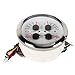 ERYUE 4in1 Multifunction Gauge High Precision Oil Pressure Water Temperature Volt Meter for Car RV Boat Motorcycle (White °F/PSI)