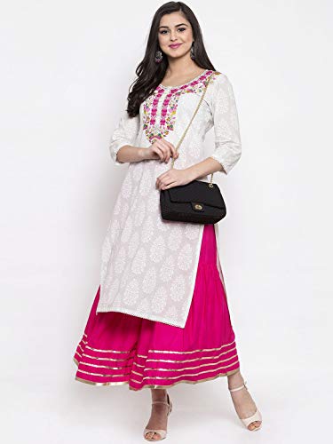 Image of NYPA women flared sharara /palazoo(Pink