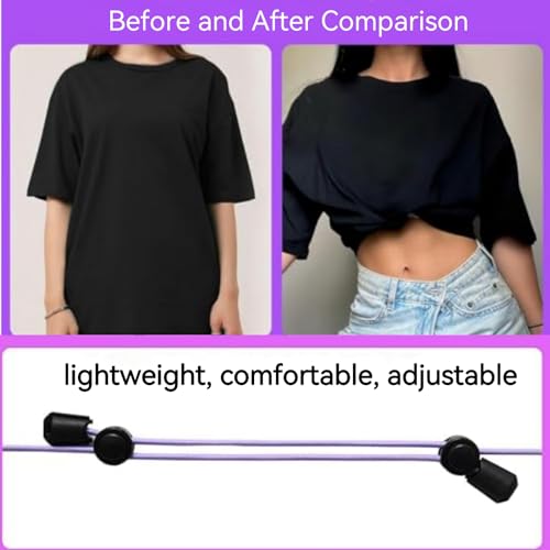 Cooswai Crop Tuck Adjustable Band - Crop Tuck Tool for Sweater and Shirt Tucky Belt To Crop Tops 2PCS4