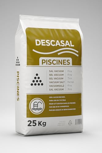 Sal Piscinas | Saco 25KG | Rendimiento Alto Y Grano Fino | Especial CLORACION Salina |