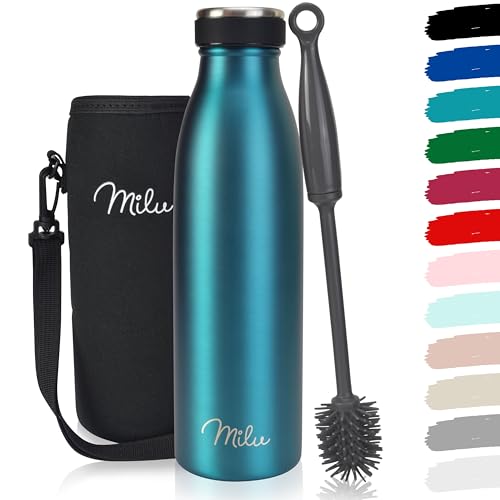 Milu Edelstahl Trinkflasche 350ml 500ml 750ml 1L 1,5L...