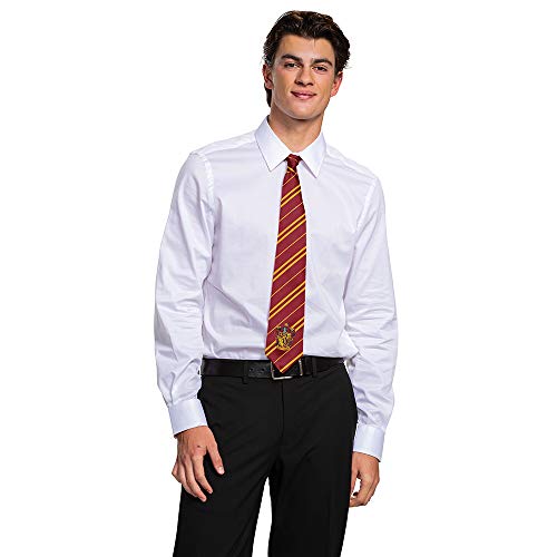 Harry Potter Necktie Costume Accessory, Movie Quality Hogwarts House Themed Character Dress Up Tie for Adults