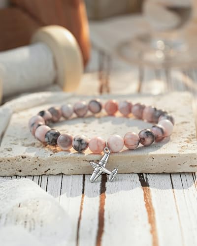 Travel Gifts for Women Traveler Flight Attendant Gifts Safe Trip Whenever You Go Bracelet4