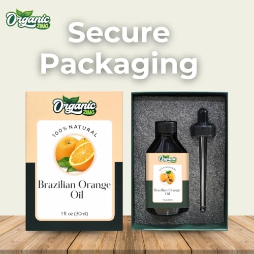 Image of Organic Zing Brazilian Orange (Citrus sinensis) Oil | Pure & Natural Essential Oil for Skin Care, Aroma & Diffuser - 30ml /1.01fl oz