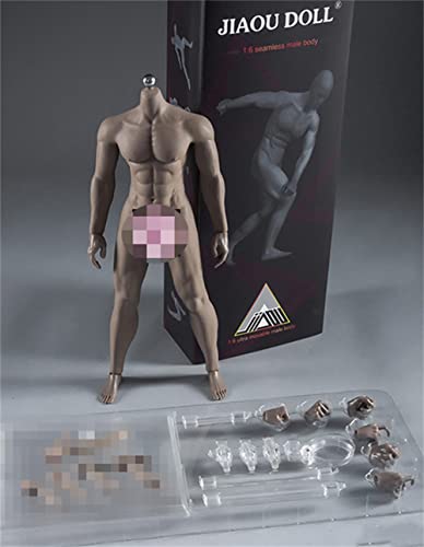 Hiplay Jiaou Doll 1/6 Scale 12 Inches Male Seamless Super Flexible Action Figure-Body Type & Skin Color Selectable (Macho,Natural) #TOP4