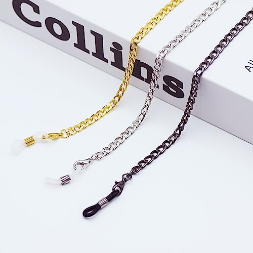 Image of Eyeglass Chain for Men Women Metal Cuban Chain Twist Link Sunglasses Holder Reading Eyewear Retainer Strap