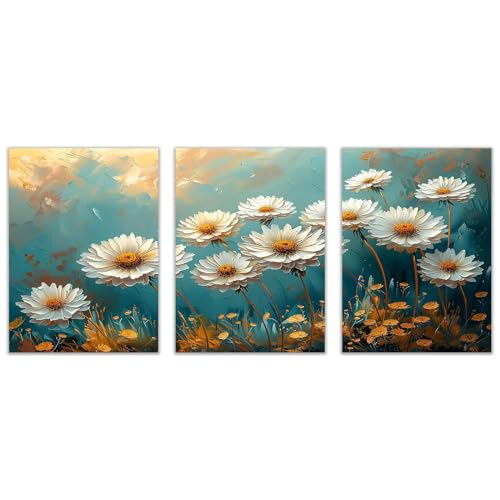 Peinture sur toile maison fleur de bohème pour raviver un mur blanc