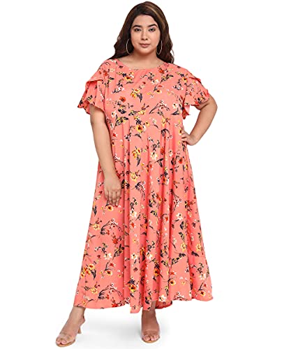 Image of OOMPH! Women's Western & Fusion wear Crepe A-Line Maxi Dress - mdfoil