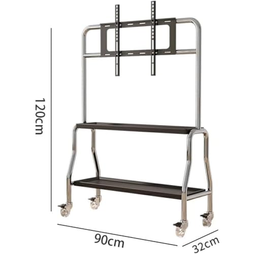 Carrito móvil para TV con ruedas, soporte ajustable para 43-75" miniatura 2