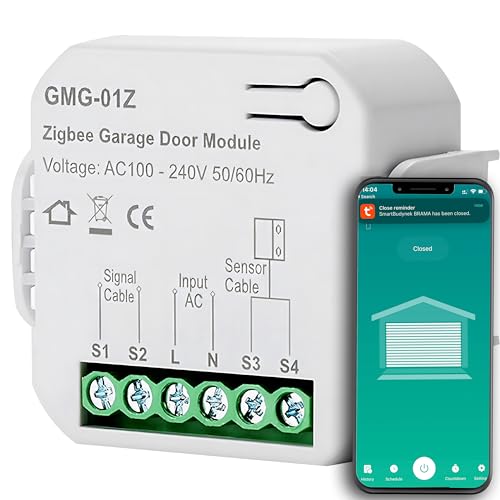 Retoo Apri porta garage intelligente, 100-240 V/10 A, controllo app Tuya WiFi, interruttore wireless, modulo relè wireless, funziona Tuya Smart