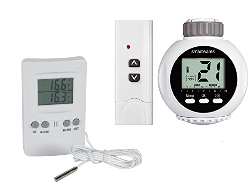 Preisvergleich Produktbild Komfort-Set: Programmierbarer Heizungsregler mit Fernbedienung und Thermometer