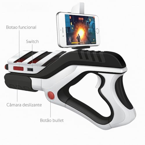 Pistola de Realidade Aumentada com Suporte para Celular – Brinque...