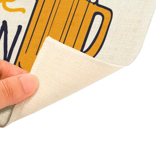 Set de table en lin apéro pour protéger votre bar des verres de bière