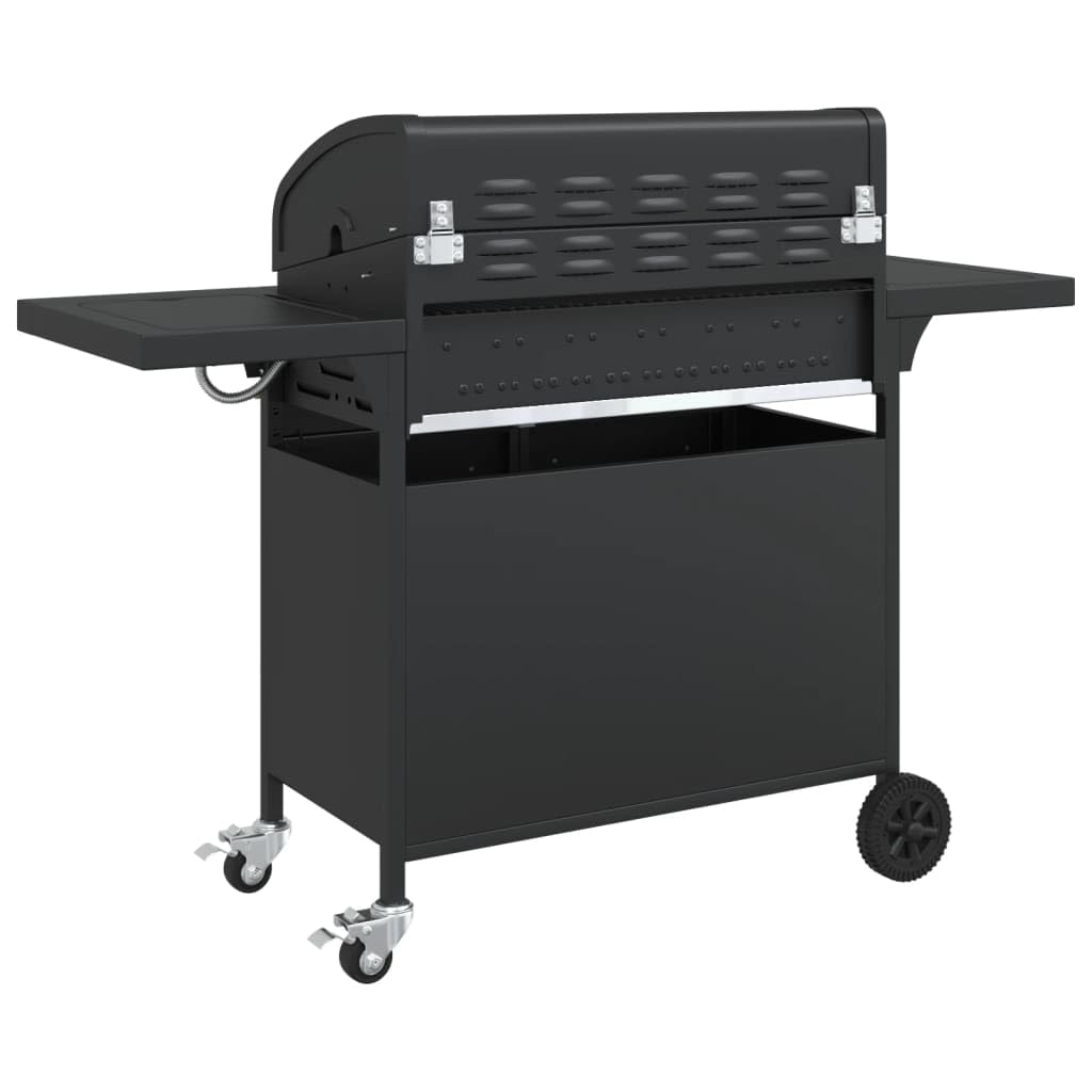 Grill gazowy z 7 płomieniami, stal malowana proszkowo, 18,2 kW z termometrem, zapłon piezoelektryczny, powierzchnia grillowania, 73 x 40 cm, na balkon, do ogrodu, na taras, do smażenia na