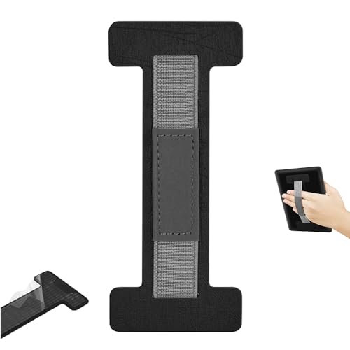 ERUNTO Adhesive Type-Ɪ Hand Strap, Suitable for Kindle, iPad, Kobo, BOOX and Other Devices, PU Material Simple Style Hand Strap with Silk Texture Design That can be Used for a Variety of Devices