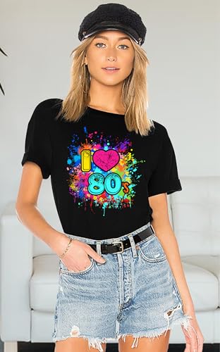 80s Shirts for Women Vintage 90s Outfits I Love The 80's T-Shirt Birthday 80s Outfit Hip Hop Party Tee 1980s Themed Gift - Image 3