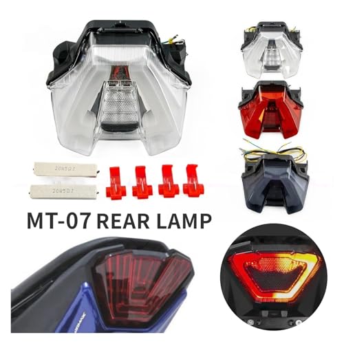 Luz trasera blanca para Yamaha MT07 2021-2024 con tulipa transparente 4
