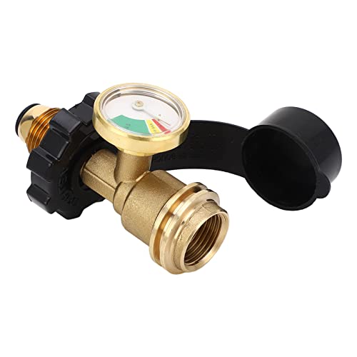 Medidor De Gas, Medidor de Presión, Manómetro de Tanque de Gas QCC Tipo 1 Sin Fugas Salida de 2,5 a 20 PSIG para Cilindros de 5 a 100 Libra