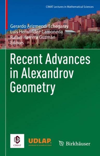 Buy Recent Advances in Alexandrov Geometry — BookShops.in