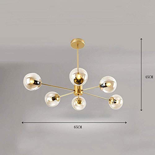 Lustre lignes géométriques au placage or pour intérieur chic - 4
