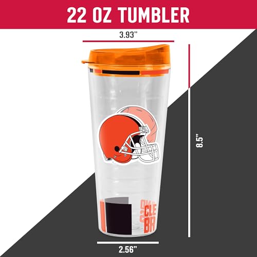 Image of Rico Industries NFL Football Double Wall Classic 16oz Or 20oz Tritan Tumbler W Lid