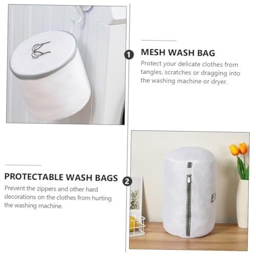 Filet de lavage pour t-shirts en polyester blanc résistant de 6 pièces