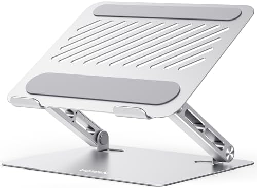 UGREEN Laptop Ständer Höhenverstellbarer Faltbarer Laptop Stand Ergonomischer, Belüfteter Laptopständer Notebook Stand Kompatibel mit MacBook Air, Pro, Dell, Lenovo, Allen Laptops 10-17.3"