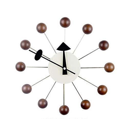 Living Room Decor - Wall Clock Home Decoration Modern Design 3D Clock Kids Room Decoration Accessories 3D Wall Clock Decoration Will Make Your Room More (Color : Walnut)