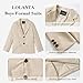 LOLANTA Suit for Boys Dress Coat Boys' Fashion Summer Wedding Outfit (LightKhaki,6)