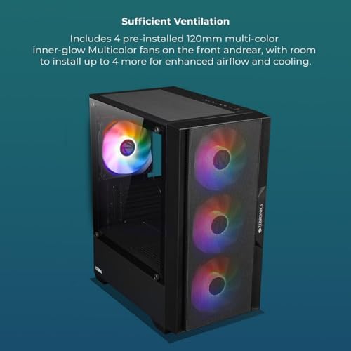 Gaming Desktop Computer, (Core i7-3770 3.4 GHz // 16 GB DDR3 RAM // 1 TB SSD // GT 730 4 GB Graphics // RGB Cabinet // Windows 10 // WiFi Adapter // MS Office 21) (1, TB, 16, GB)