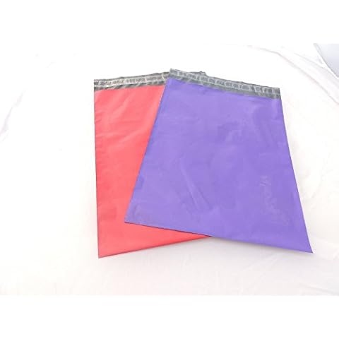 50 -14x17" Pink & Purple Flat Poly Postal Mailer Bags Cover