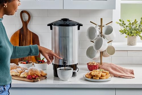 BLACK+DECKER 40-Cup Coffee Urn, Fast Brew with Drip-Free Spigot, Black - image 4