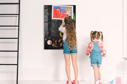 Tableau en verre vertical magnétique premium résistant pour organisation