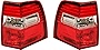 Evan-Fischer Tail Light Lens and Housing Compatible with 2007-2014 Ford Expedition Halogen Clear & Red Lens Set of 2 Passenger and Driver Side