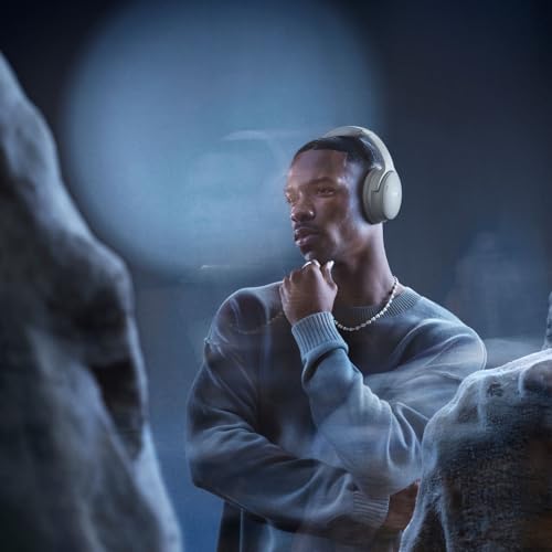 Bose QuietComfort Headphones - Wireless Bluetooth Headphones, Active Over Ear Noise Cancelling and Mic, USB-C Charging, Deep Bass, Up to 24 Hours of Playtime, Moonlight Grey - Limited Edition Color - Image 4