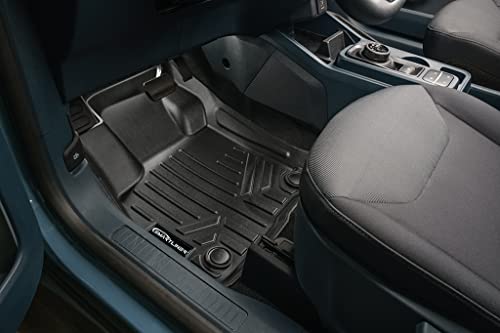 Smartliner Custom Fit All Weather Black 2 Row Floor Mat Liner Set Compatible With 2022-2023 Ford Maverick #TOP1
