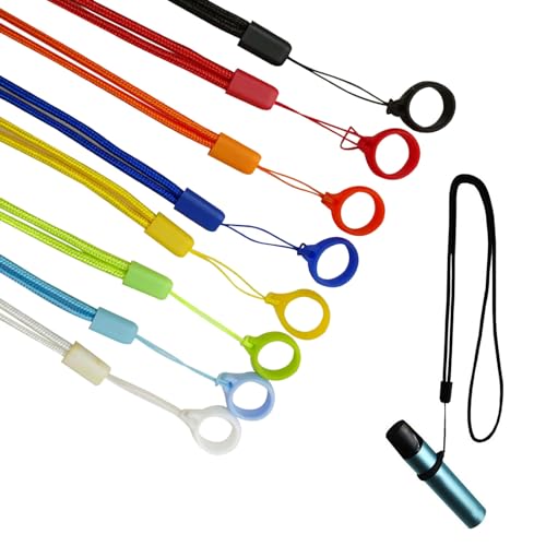 Lanière de Cigarette Électronique, 8 Pièces Silicone Élingue de Cou de Cigarette Sangle, Avec anneau antiperte en silicone pour suspendre les e-cigarettes,...