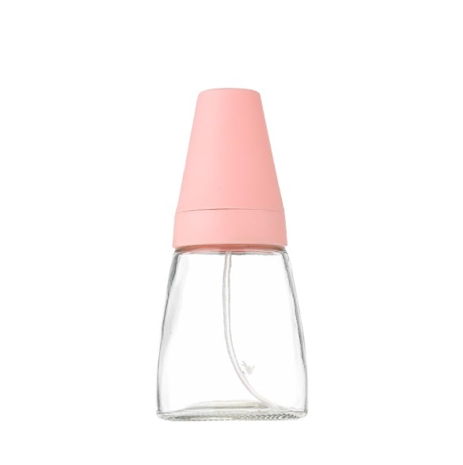 HDICUHNANU Reusable Kitchen Oil Bottles Cruet Glass Push Oil Sprayer With Lid Is Suitable For Salads Grilling Baking Air Fryer, Salad(Pink)