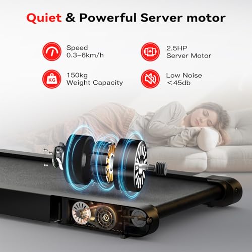 Sperax Walking Vibration Pad with APP，4 in 1 Under Desk Treadmill for Home, Portable Vibration Machine 150KG Capacity