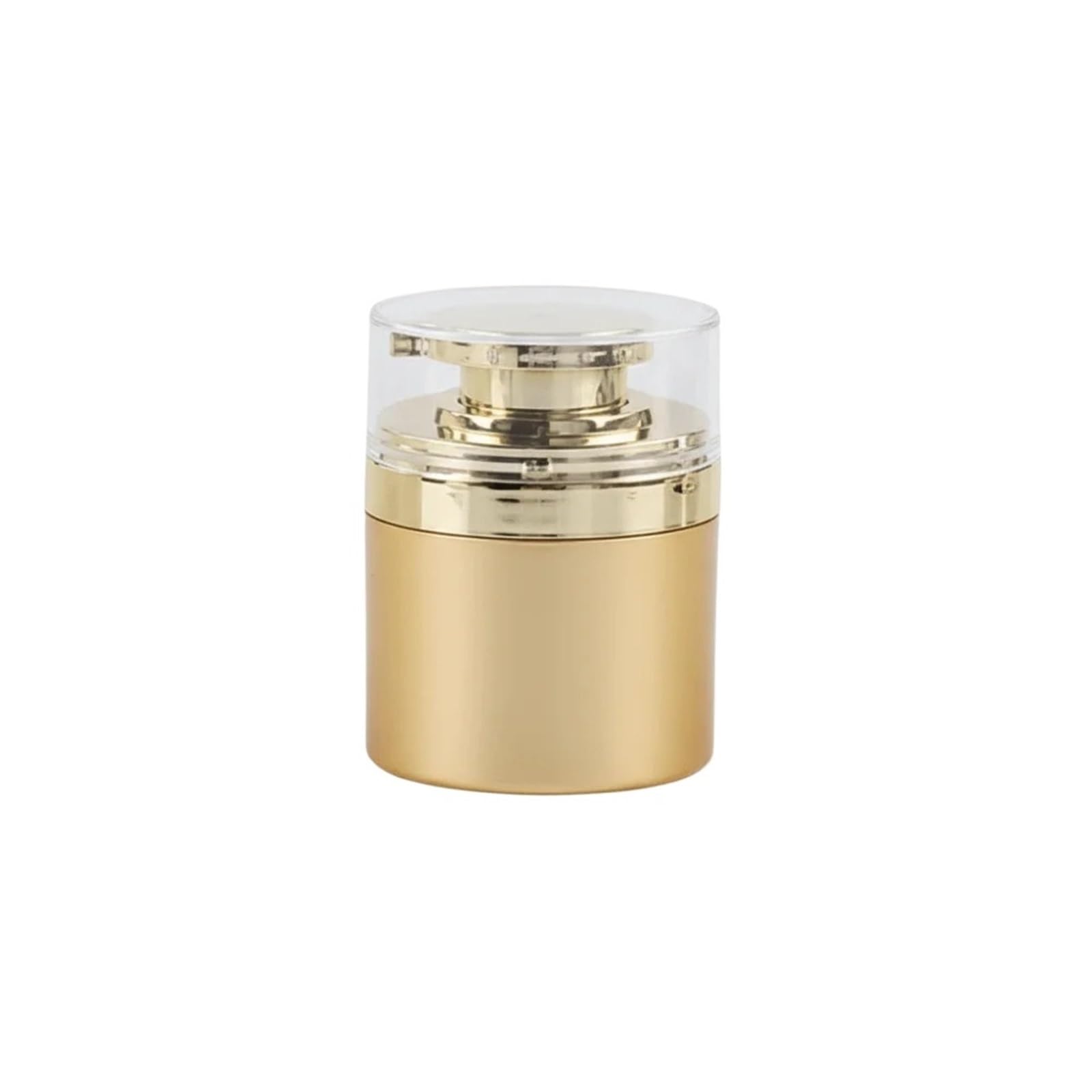 Face cream dispensing jar Portable Vacuum Bottle Lotion Cosmetic Storage Jar Press Cream Skincare Container(Gold-50g)