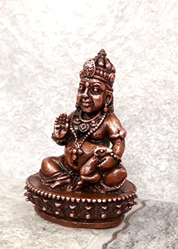 Image of Copper Idols India, 2.5 inches, Handmade Kuberar, 220Grams, Patina Antique Finish, Pack of 1 Piece