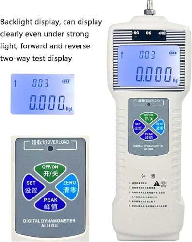 Precyzyjny cyfrowy tester wciskany do testu napięcia i kompresji, z wyraźnym wyświetlaczem i wieloma sondami, idealny do analizy wytrzymałości materiału (20)