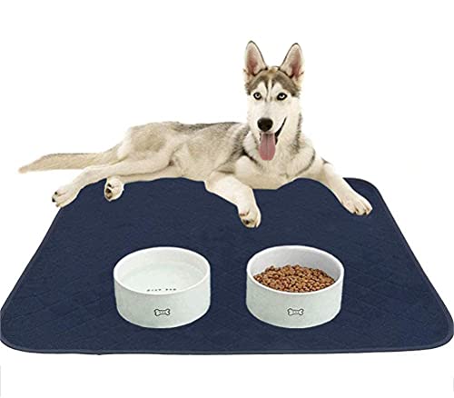 KOOLTAIL Waterproof Dog Food Mat Non-Slip 2 Pack - Absorbent Dog Bowl Mat Large Dogs Feeding Mat Washable Puppy Pee Pads for Dogs Doggy Cats Reusable KOOLTAIL Waterproof Dog Food Mat Non-Slip 2 Pack - Absorbent Dog Bowl Mat Large Dogs Feeding Mat Washable Puppy Pee Pads for Dogs Doggy Cats Reusable