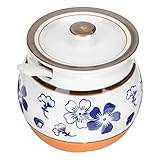 Housoutil Gewürzbox Gewürzdose Zuckerdose Keramik Vorratsdose Salzdose Salztopf mit Deckel Löffel Gewürzbehälter Gewürzgläser Küche Würze Box für Kaffee Tee Esstisch 500ml