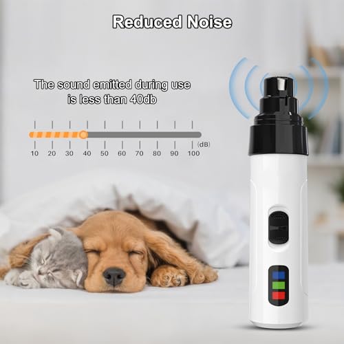 Dog Nail Grinders Silent - 2 Speed Pet Friendly Electric Dog Nail Trimmer, USB Charging Fully Automatic Painless Groom Pro for Most Cats, Dogs, Pets 0716 - Image 5