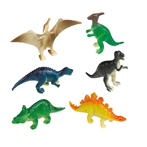 amscan-9903983 Mini Personaggi Happy Dinosauro, Colore Verde, 9903983