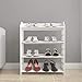 BHBXZZDB White Boot Stand Schuhe Schuhablageboxen Damen Aufbewahrungsregal Starkes und langlebiges Stapelregal 4-stufiges platzsparendes Schuhregal (Größe: 58 * 24 * 70 cm)