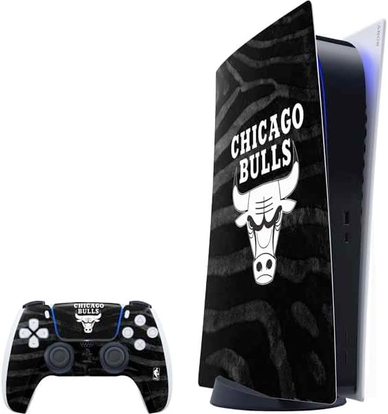 Skinit Decal Gaming Skin Compatible with PS5 Bundle - Officially Licensed NBA Chicago Bulls Large Logo Design