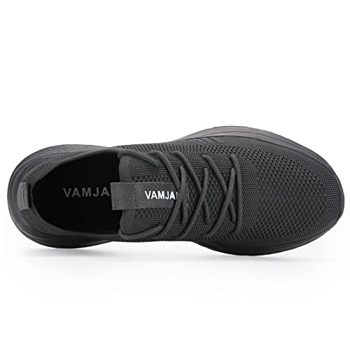 Image of VAMJAM Men's Running Shoes Fashion Sneakers - Lightweight Breathable Flying Knitting Lace Up Mesh Walking Shoes Workout Casual Sports Shoes
