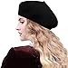 Womens Beret French Classic Beanie Hat Wool Beret Solid Color